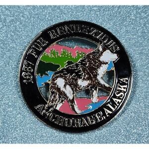1987 Fur Rendezvous Husky Pin for Hat, Lapel, Lanyard, Apron, Jacket or Backpack